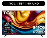TCL 55″ 4K UHD HDR LED Smart Google TV (55S41CG) – $198