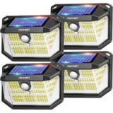 Tecknet 231 Outdoor Motion Sensor LED Solar Lights (4-Pack) for $17.99