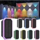 Tecknet Solar Fence RGBW Outdoor LED Lights (8-Pack) for $35.99