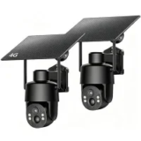 Tefrio Solar Wireless Outdoor 2K 4G LTE Security Camera (2-Pack) for $69.99