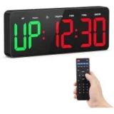 Tempospark 12″ Large Gym Timer Clock with Remote Control for $27.99