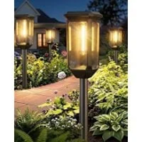 Tenmiro 8-Pack 3000K LED Solar Pathway Lights $27.99