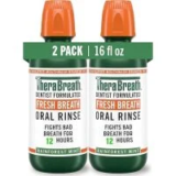 TheraBreath Fresh Breath Mouthwash 2-Pack (Rainforest Mint, Alcohol-Free) for $10.73