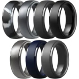 ThunderFit Men’s Silicone Wedding Rings 7-Pack for $6.99