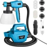 Tilswall 800W HVLP Paint Sprayer Gun with 2.5M Air Hose – $35.99