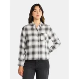 Time and Tru Women’s Cropped Flannel Shirt for $3.99