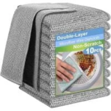 Tiverain 10-Piece 2-Layer Microfiber Wire Dishcloth Set for $5.49