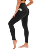 Tnnzeet Women’s High Waisted Leggings with 2 Pockets for $4.49