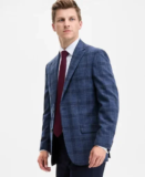 Tommy Hilfiger Men’s Modern-Fit Check Sport Coat Now $44.25
