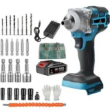 Tosiylne 21V Brushless Cordless Impact Wrench 1/2″ – $34.00