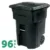 Toter 96 Gallon Black Rolling Trash Can for $33.00