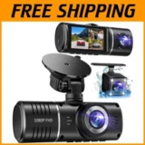 Triple Dash Camera with Loop Recording and Night Vision for $100.79