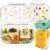 Tritan 3-Compartment Plastic Bento Box with Straw Water Bottle for $9.99