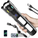 TrixHub 4-Mode Rechargeable Flashlight with 9000mAh Battery – $16