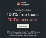 TurboTax Online 2025 Free Edition Available for Simple Form 1040 Returns – Up to 37% Off Select Federal Filing $0.00