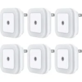 Uigos 0.5W Smart Sensor Dusk to Dawn LED Night Light 6-Pack for $5.99