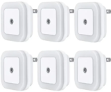 Uigos Plug-In LED Night Light 6-Pack with Dusk to Dawn Sensor for $5.99
