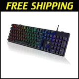 Ultra-Slim 104 Keys RGB Mechanical Gaming Keyboard for $61.19