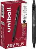 Uniball 207 Plus+ 0.7mm Gel Pens (12-Pack) for $10.33