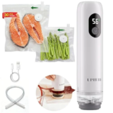 UPRUBE Compact Handheld Food Vacuum Sealer with Bags for $22.49