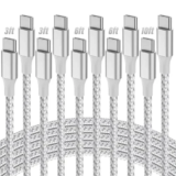 5-Pack of 60W Fast Charging USB-C to USB-C Cables for $3.99