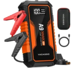 Vacasso 4000A 12V Portable Car Battery Jump Starter for $25