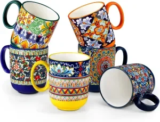 6-Pack of 14oz vancasso Bohemian Style Porcelain Coffee Mugs for $28
