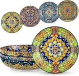 Vancasso Ceramic Kitchen Pasta Bowls Set of 4 for $25.79