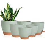 Vanslogreen Self-Watering Planters, 6-Pack for $12.74