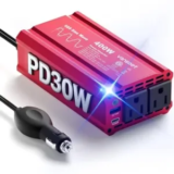 Vansoet 2026 400W Peak Clipped Sine Wave Car Power Inverter w/ PD3.0 QC18W USB Ports – $32