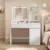 VASAGLE Kailyn Collection 43.3-Inch Vanity Desk with Mirror and Lights for $143.99