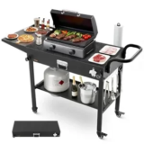 VEVOR Outdoor Grill Cart w/ 31″ x 17″ Tabletop – Black – $80