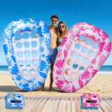 Viwuhug Inflatable Pool Float with Headrest & Cup Holder for $19.99