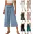 Vogffr Women’s Linen Capri Pants with Pockets & Ruffle Tie – Only $2.99 (Reg. $12.99)