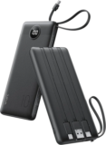 Vrurc 10000mAh Power Bank with Built-In Cables & Ports for $16.09