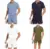 Waffle Knit Polo Shirt and Shorts Set for $10.99