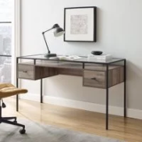 Walker Edison Carlisle Grey Wash 2-Drawer Writing Desk for $49.99