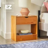 Walker Edison Declan 1 Drawer Nightstand in Caramel Brown for $25.50