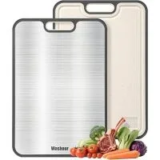 Washour M 16″ x 11″ 2-in-1 Titanium Cutting Board – $10.99