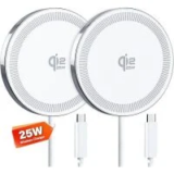 WayLite 25W Qi2 Magnetic Wireless Charger 2-Pack for $11.99