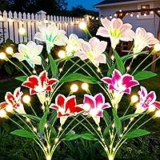 4-Pack WdtPro 2-in-1 Solar Firefly & Lily Garden Lights – $19.99 ($39.99 Original)