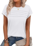 WEESO Cap Sleeve Crew Neck Pleated Top for $5.99