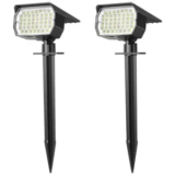 WENATY 2-Pack Solar 46 LED Outdoor Spotlights with 3 Modes for $9.99