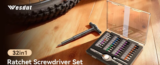 Wesdut 32-in-1 T-Handle Magnetic Ratchet Screwdriver Set $13