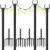 WeValor 10′ Adjustable 5-Prong Base String Light Poles (4-Pack) for $16.61