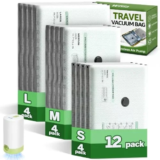 Wfiia Vacuum Compression Travel Bags 12-Count with USB Rechargeable Pump for $11.39