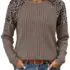 OFEEFAN Long Sleeve Tunic Button V Neck Dress for $9.99