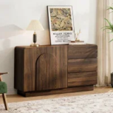 Winston Porter 55″ Sideboard with Adjustable Shelf & 3 Drawers for $117.99