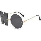 WINTOO Trendy Rimless Black Meta Sunglasses – $4.99 ($9.99 Original)