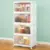 Wise Oannes 4-Tier 23QT Stackable Storage Bin Set with Lids & Wheels (White) – $25